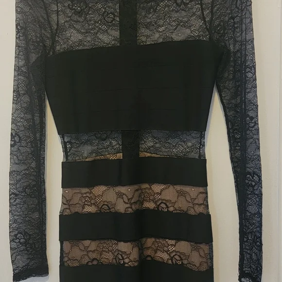 bebe little black dress 00s Mockneck size S this is your chance to save big. Vintage Bebe Dress Womens Small